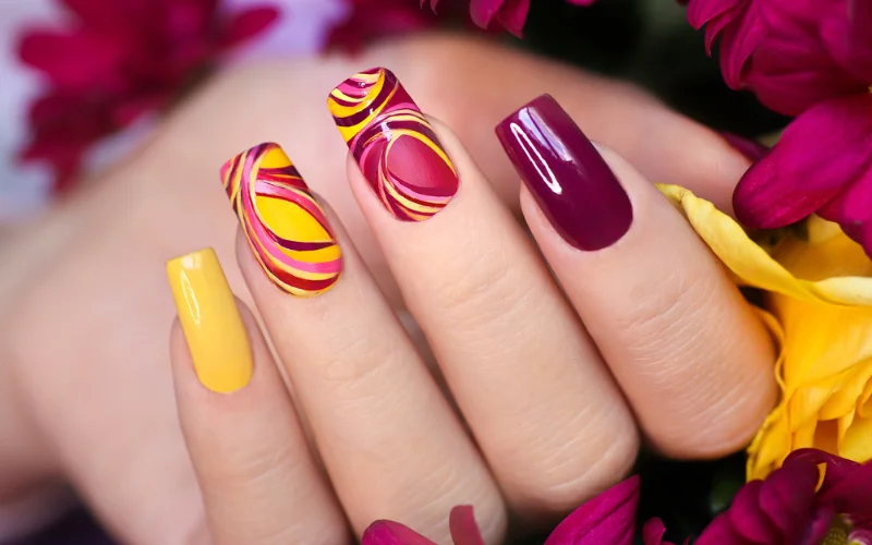 Burgundy Nail Designs