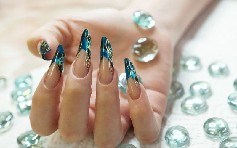 Water Marble Nails