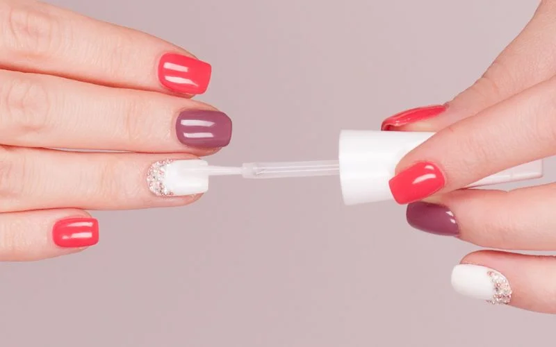 Maintain White and Red Nail Designs
