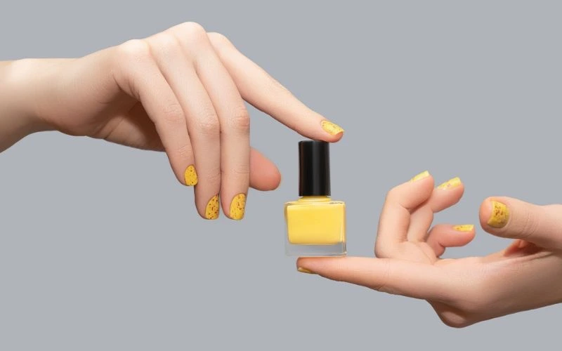 Nail Art with Yellow Polish