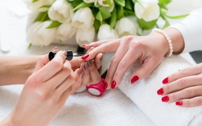 White and Red Nail Designs