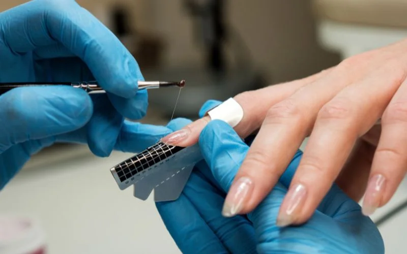 Apply Primer on Acrylic Nails