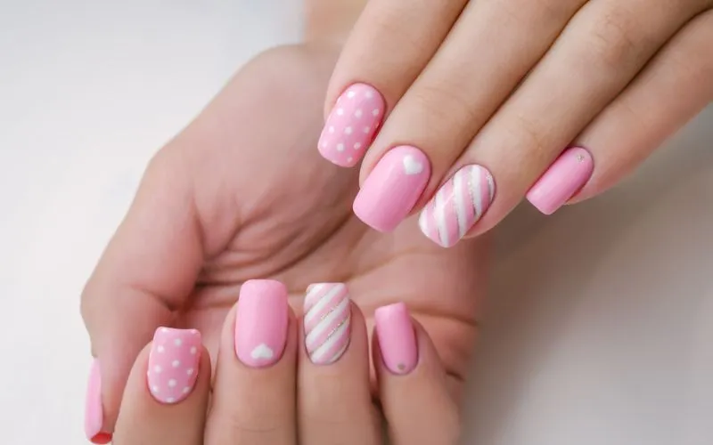 Pink Nail Art
