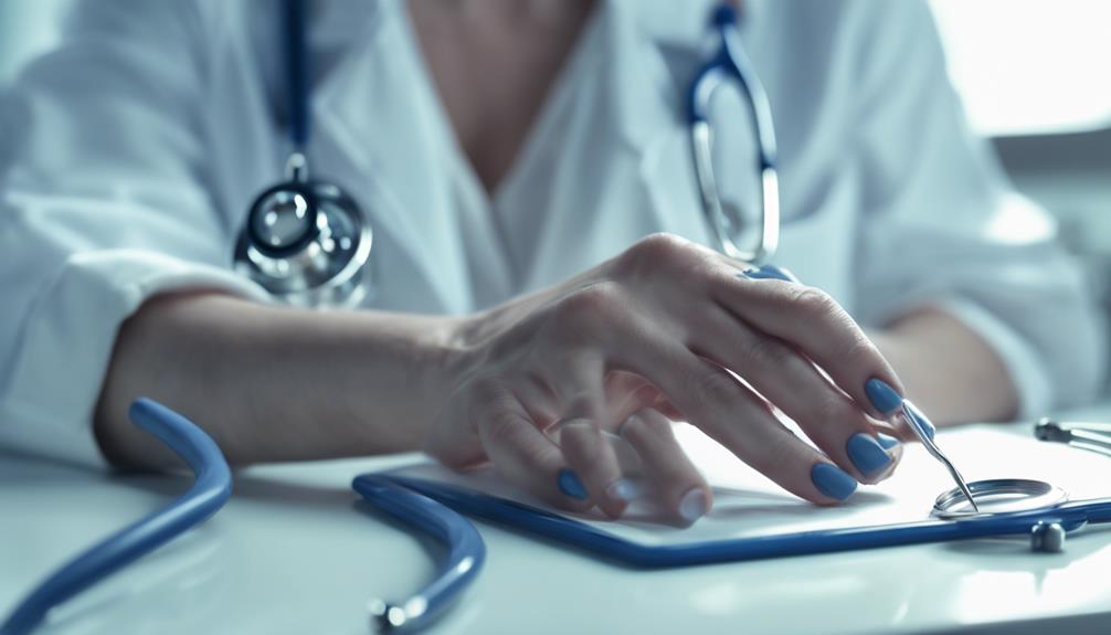 insufficient oxygen levels in nails