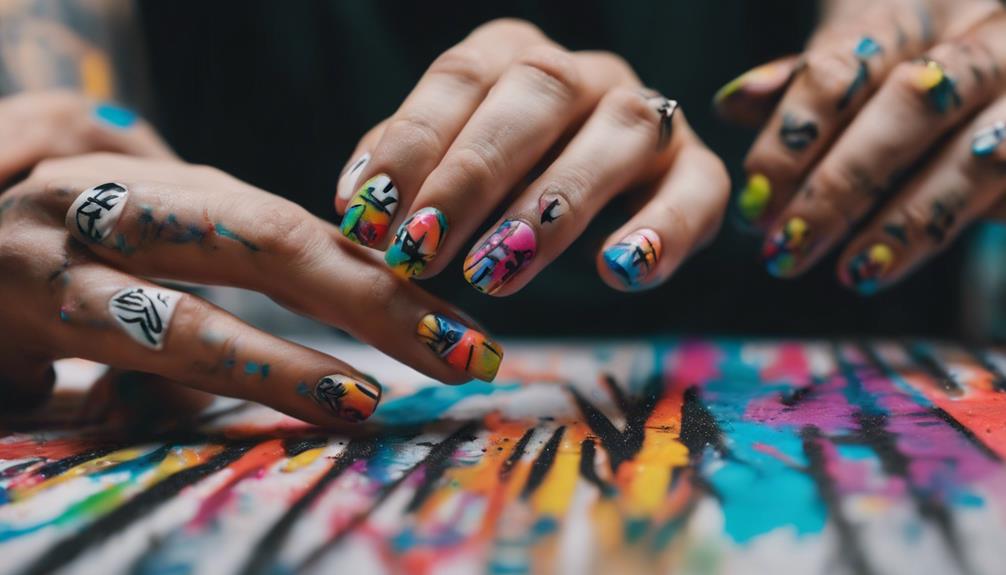 step by step graffiti nail instructions
