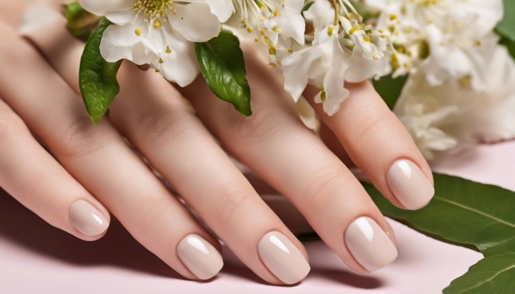 nude chrome nail