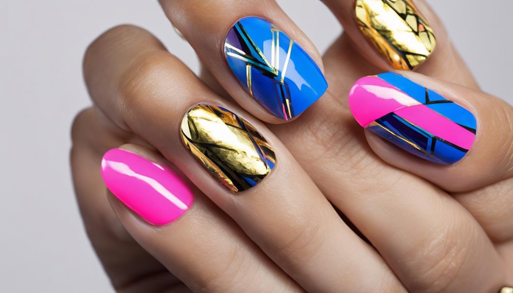 shiny metallic nail wraps
