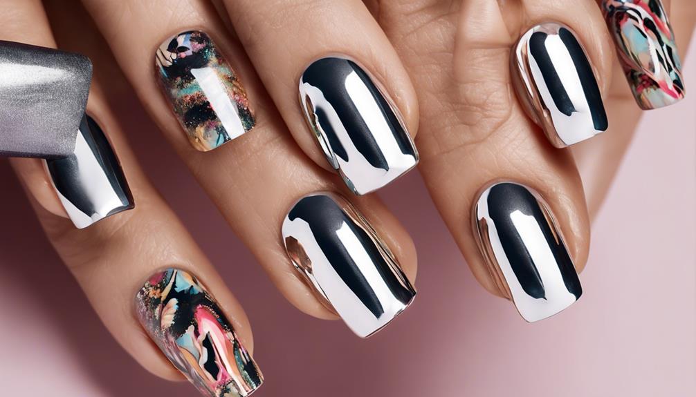 chrome nails tutorial details