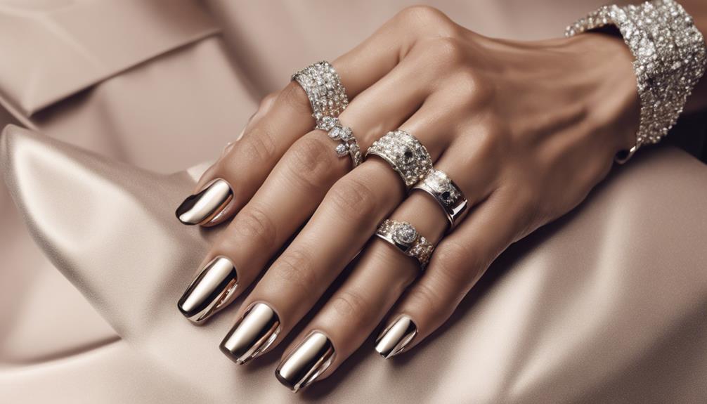 glamorous chrome nails trend