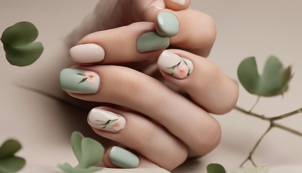 simple floral nail design